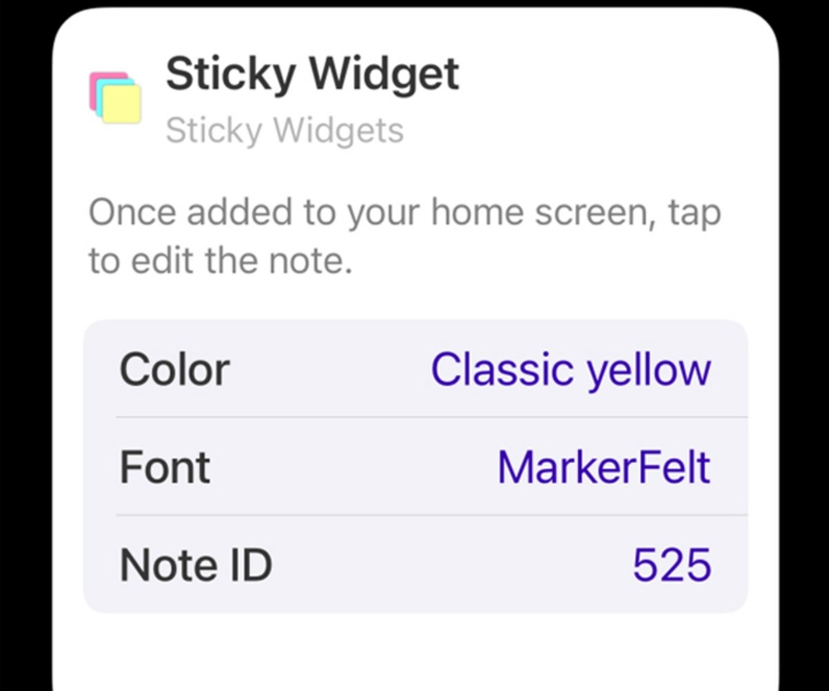 Cómo personalizar la apariencia de las notas en Sticky Widgets para iPhone-2