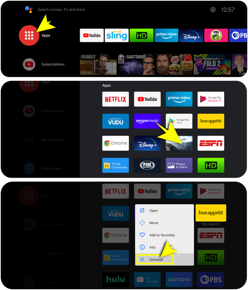 Cómo desinstalar juegos y apps en Android TV