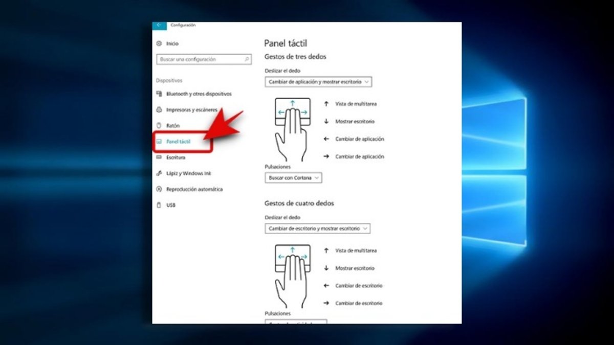 Cómo activar o desactivar el touchpad o trackpad en Windows 10