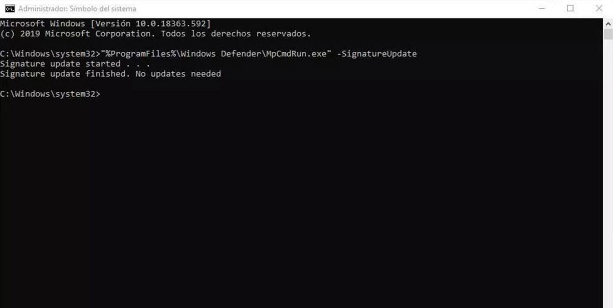 Cómo descargar las definiciones de Windows Defender manualmente