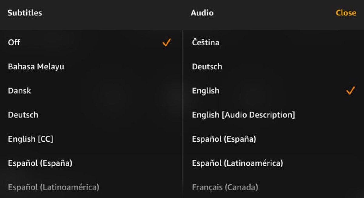 Cómo activar los subtítulos y descripción de audio en Amazon Prime Video