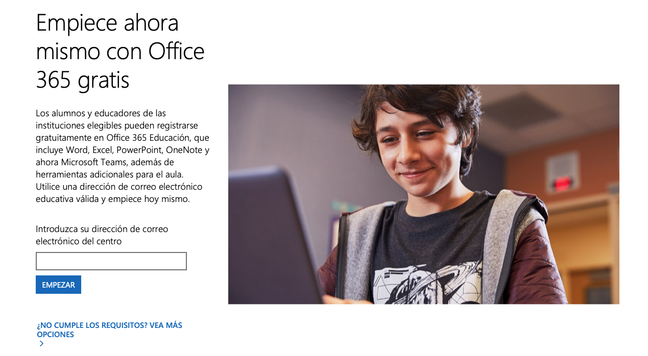 Microsoft 365 gratis para estudiantes y profesores