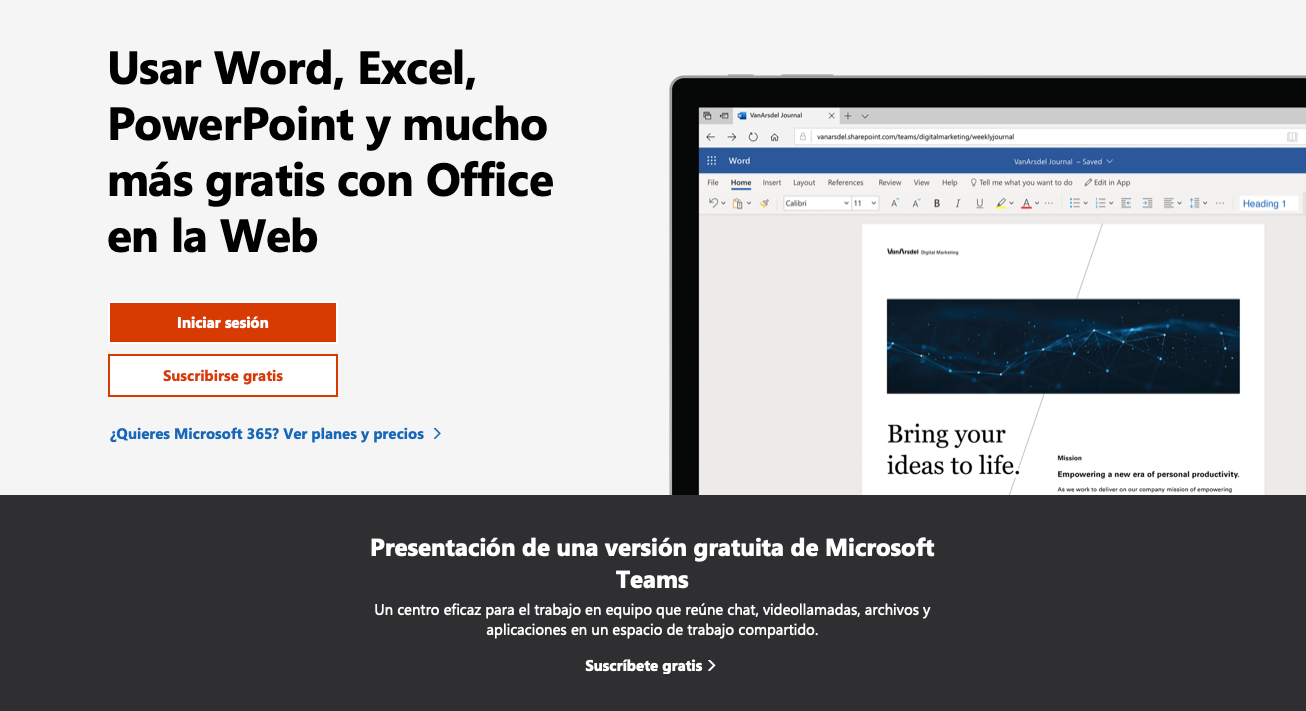 Microsoft Office Online gratis