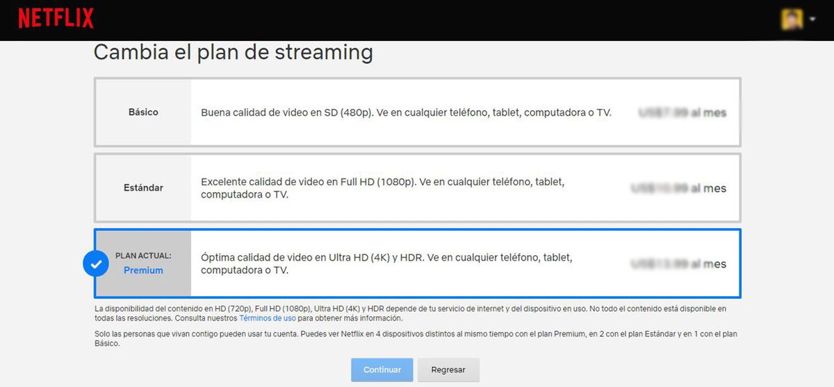 Cómo cambiar tu plan de suscripción en Netflix