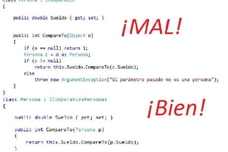 Comparar objetos en C# Comparar objetos en C#