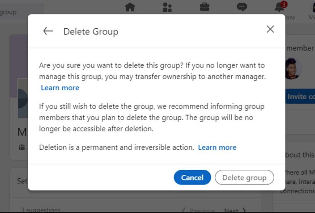 How to create and delete a LinkedIn group in a few steps