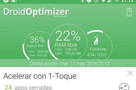 Mejora el rendimiento de tu Android con Droid Optimizador