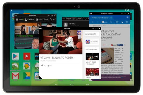 Las ventanas flotantes de Windows, en Android Las ventanas flotantes de Windows, en Android