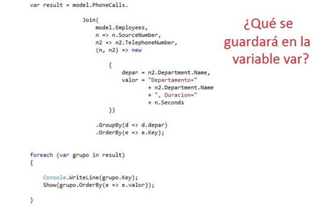 El tipo var en C# El tipo var en C#