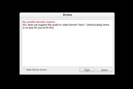Cómo solucionar el error "hevc" en VLC