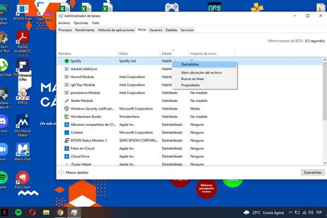 Cómo quitar aplicaciones de inicio en Windows 10 para que cargue antes Cómo quitar aplicaciones de inicio en Windows 10 para que cargue antes