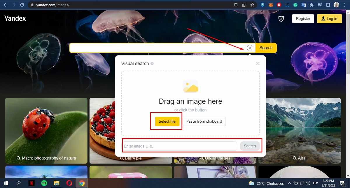 Como utilizar la busqueda inversa de imagenes de Yandex 2