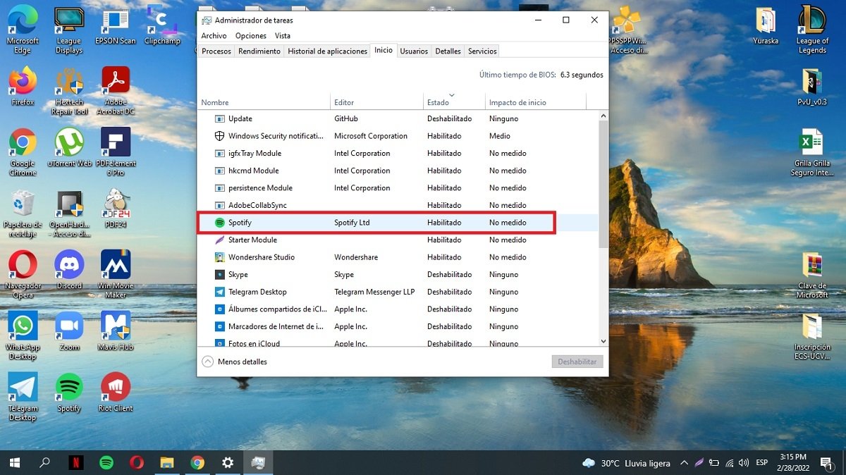 Quita aplicaciones de inicio en Windows 10 con el administrador de tareas 2