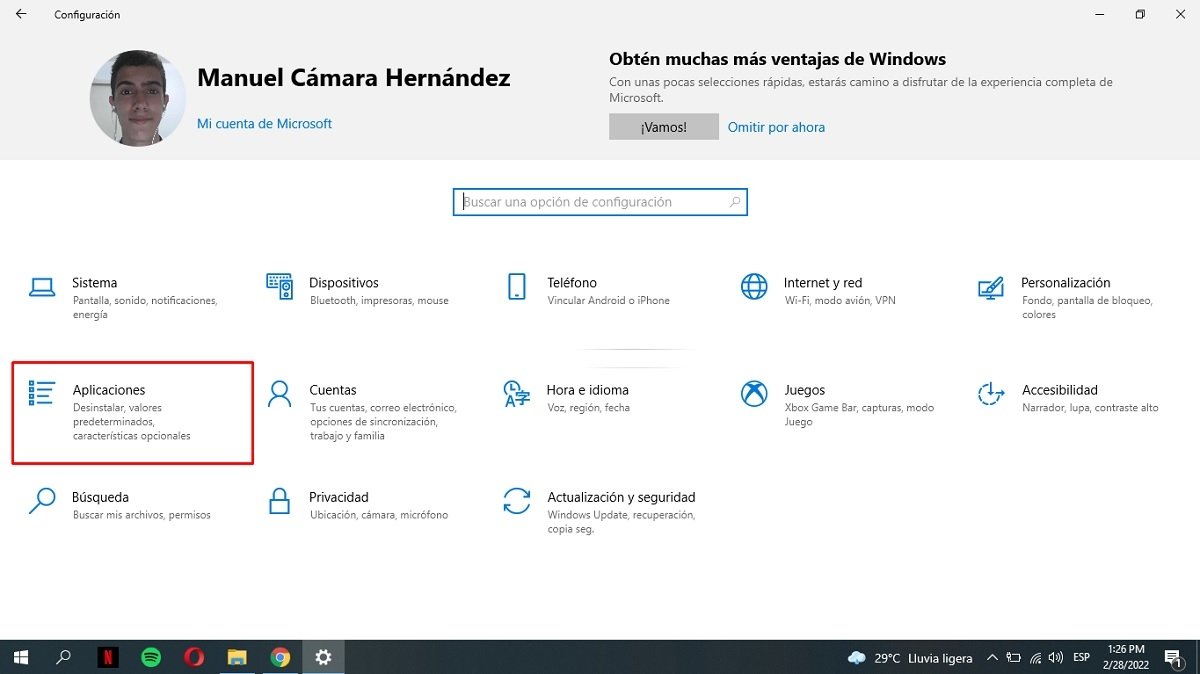 Quita aplicaciones de inicio en Windows 10 con la configuración de Windows