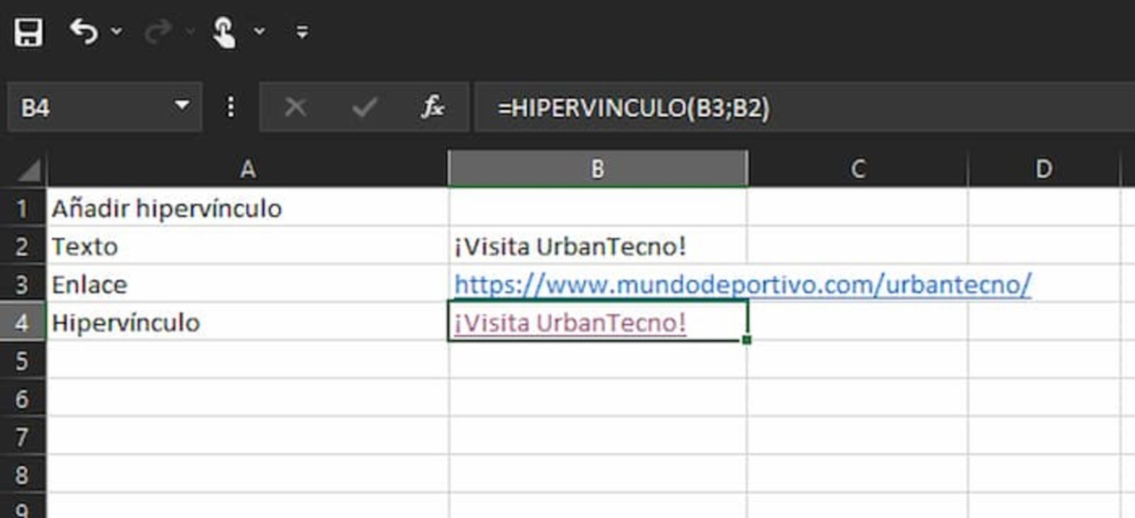 Añade hipervínculos rápidamente a tus casillas de Excel con esta fórmula