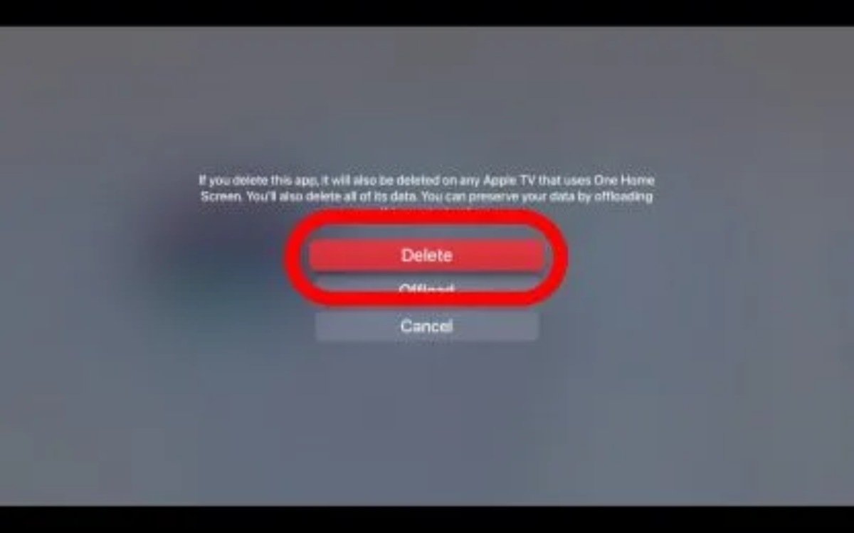 confirma eliminar la app apple tv