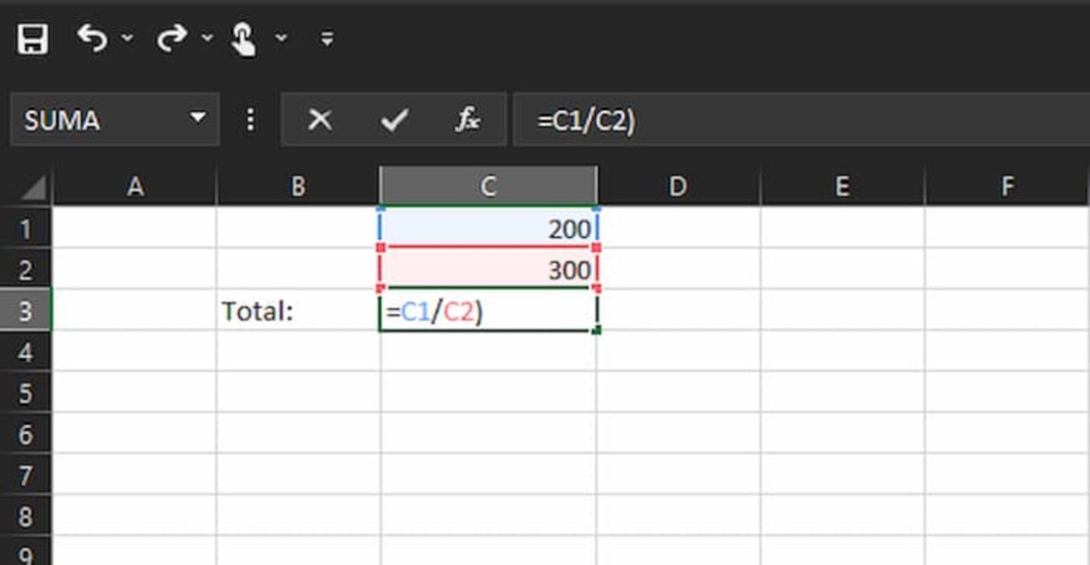 La fórmula para realizar divisiones en Excel es sencilla