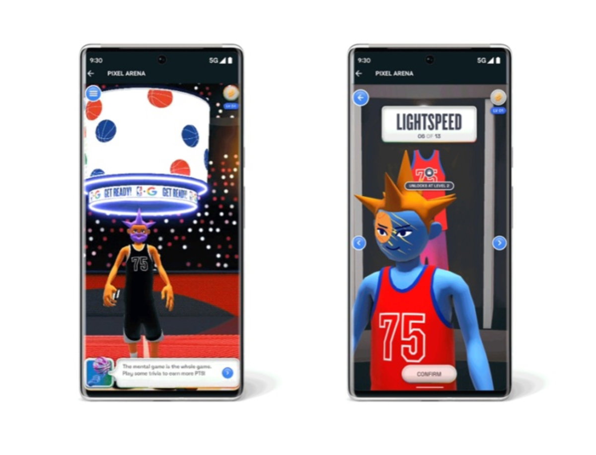 Captura de pantalla del juego Pixel Arena, disponible en la app de la NBA