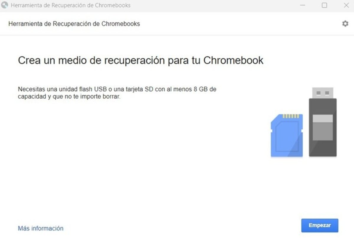 Chrome OS Flex - Proceso de instalación 1 de 6