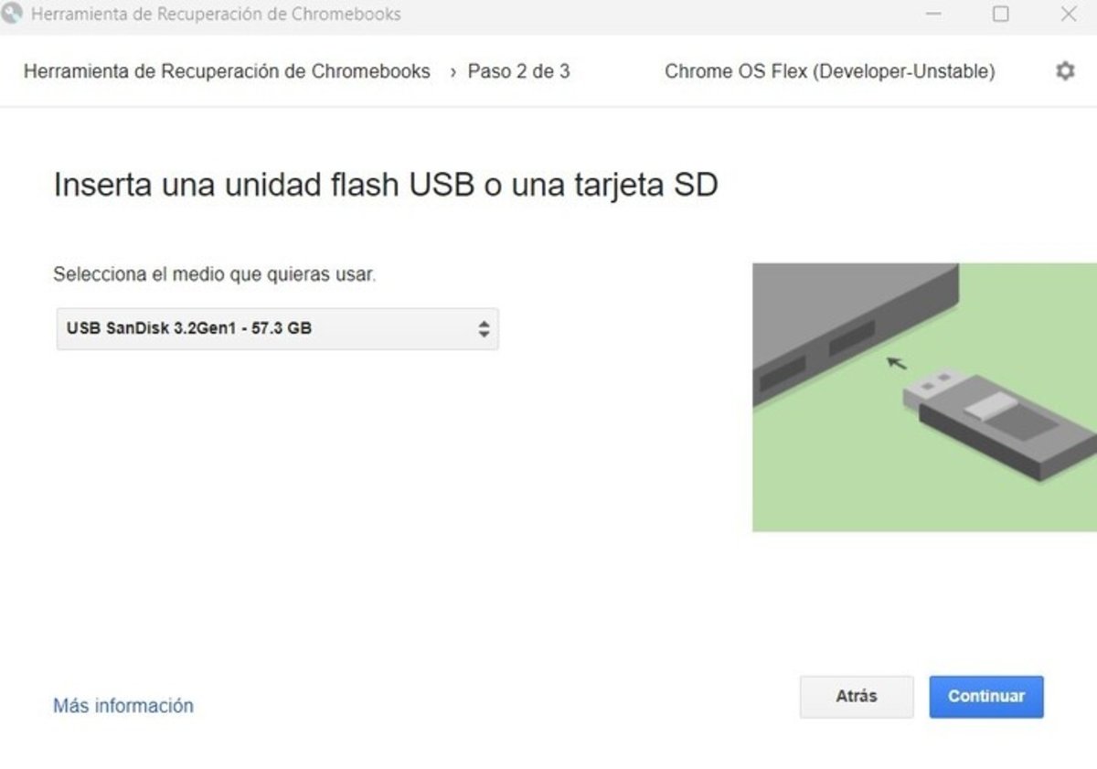 Chrome OS Flex - Proceso de instalación 4 de 6