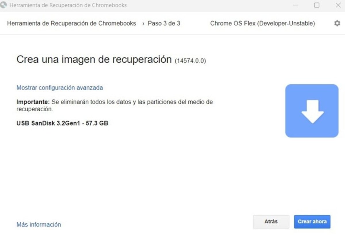Chrome OS Flex - Proceso de instalación 5 de 6