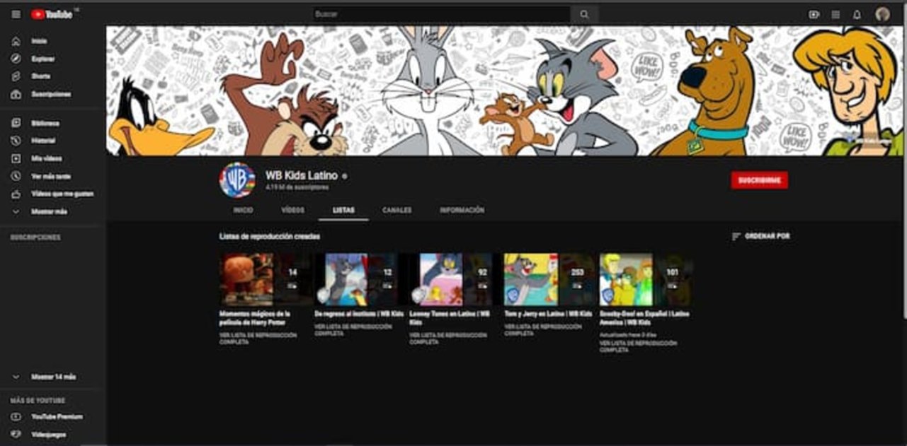 Este canal de Warner Bros. es ideal para disfrutar de las caricaturas clásicas, como Tom y Jerry y muchas más