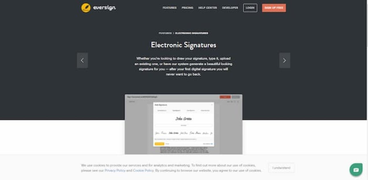 EverSign es una de las webs para firmar documentos online que mejor se integra con las empresas