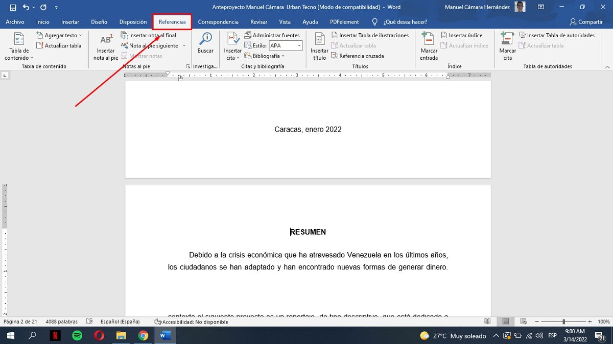 Como Vincular El Indice Al Texto En Word