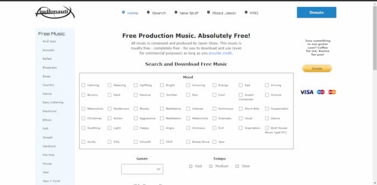 Las músicas que se encuentran en Audionautix tienen licencia Creative Commons 3.0