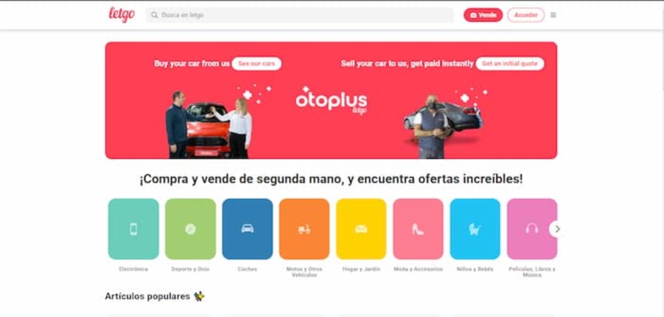 Letgo es una de las webs de compra y venta que recientemente ha llegado a España y que, poco a poco, va ganando más usuarios