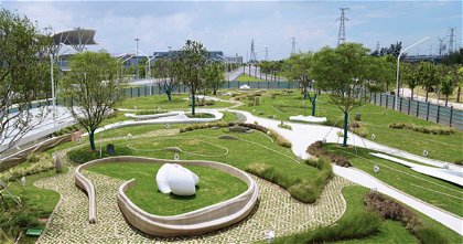 China ha construído un parque futurista de más de 5.000 metros cuadrados usando impresoras 3D