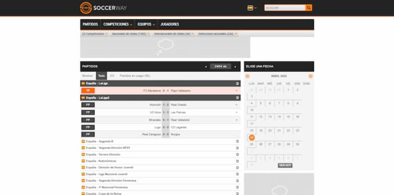 SoccerWay es una web que te proporciona muchos datos sobre los equipos de fútbol e incluso noticias sobre los fichajes