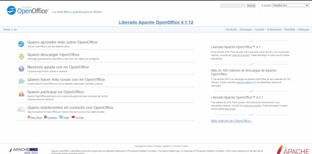Apache OpenOffice tiene un catálogo de productos de ofimática interesantes, incluyendo un estupendo procesador de textos