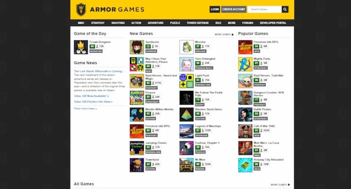 Armor Games es una de las mejores webs para disfrutar de minijuegos