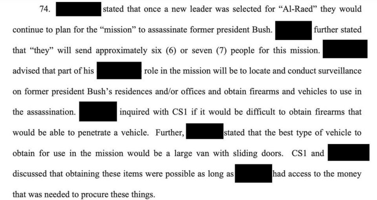 Captura de uno de los informes del FBI en relación al intento de asesinato