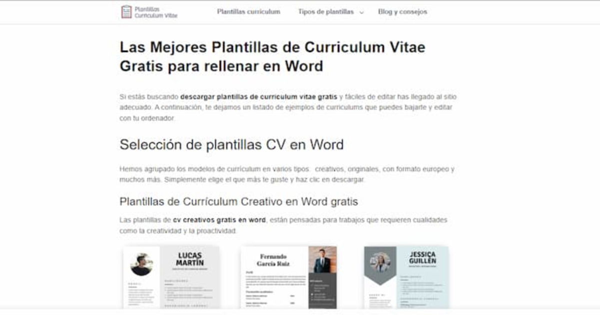 Encuentra plantillas de CV en esta web y dale un toque original a tus currículos