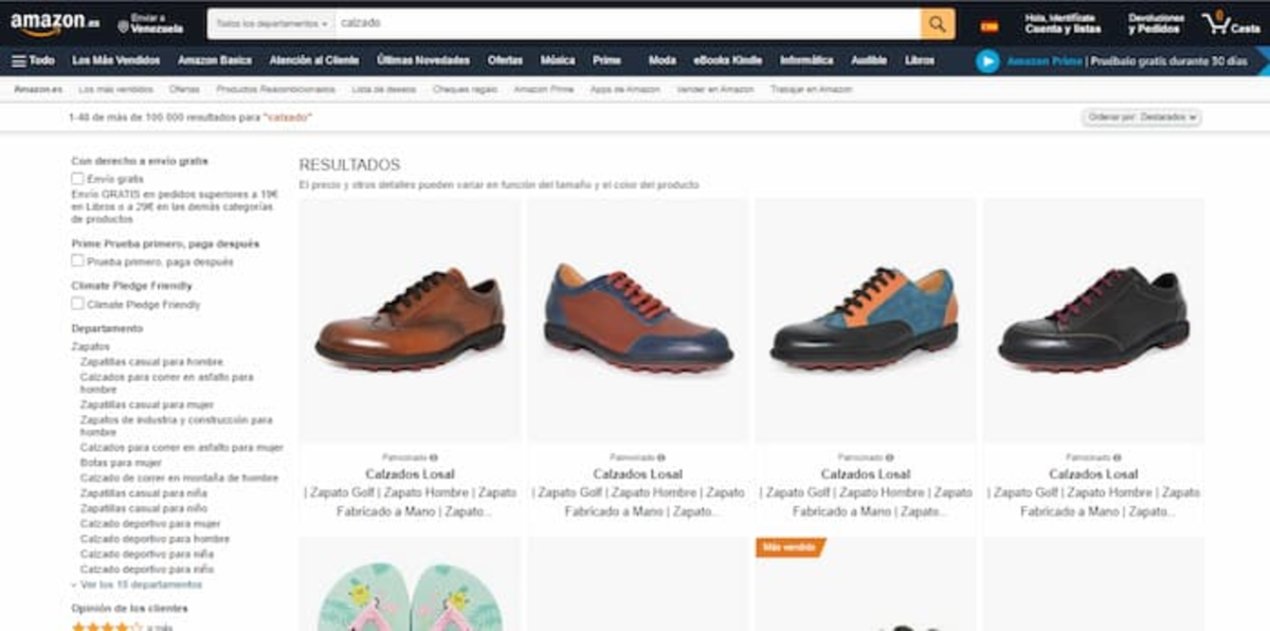 En Amazon no solo podrás comprar calzado, sino también otro tipo de prendas y artículos