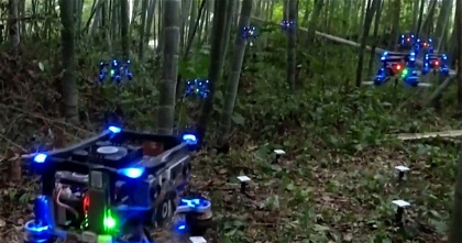 Crean un enjambre de drones que puede moverse por el bosque con rapidez y sin chocarse con el entorno