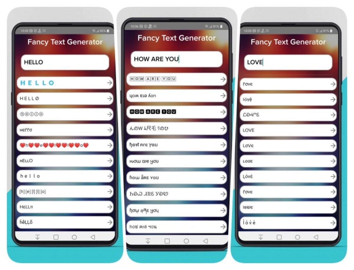 Fancy Text Generator es otra de las apps para mostrar mensajes en colores en Android