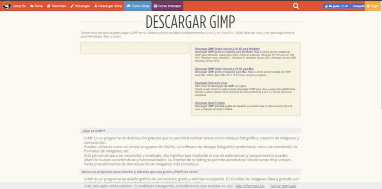 Gimp es una de las herramientas más antiguas de este listado