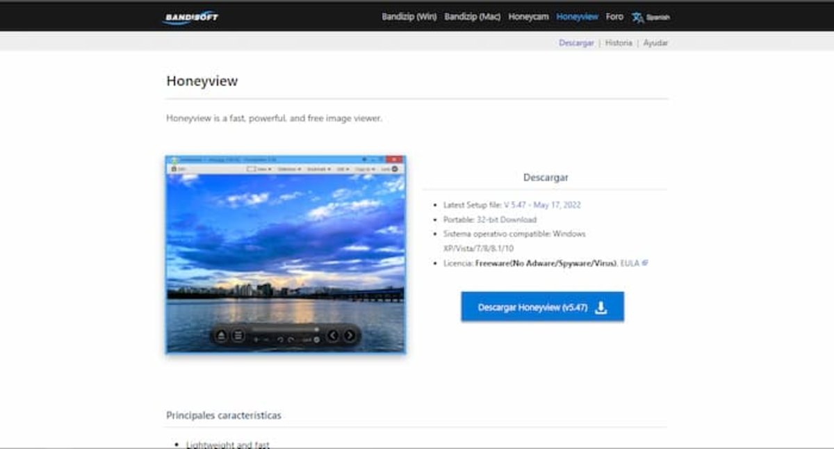 HoneyView es uno de los visores de fotos más completos y compatibles que puedes instalar en Windows