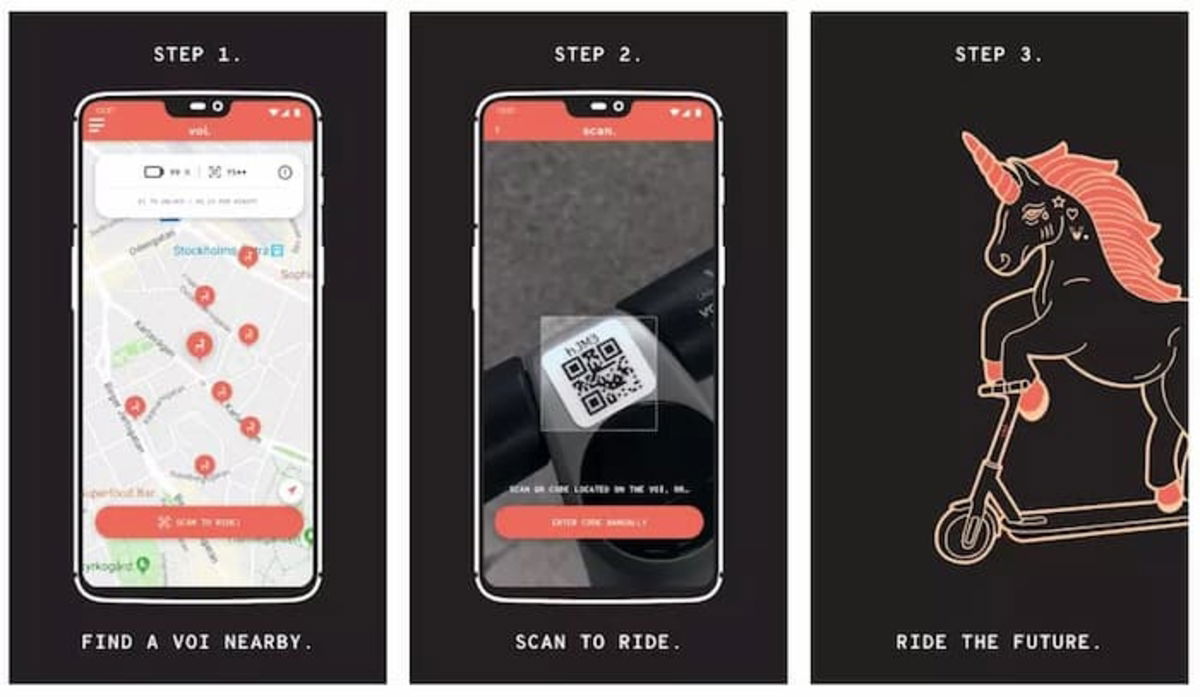 La app de patinetes Voi es una de las más confiables para alquilar estos transportes