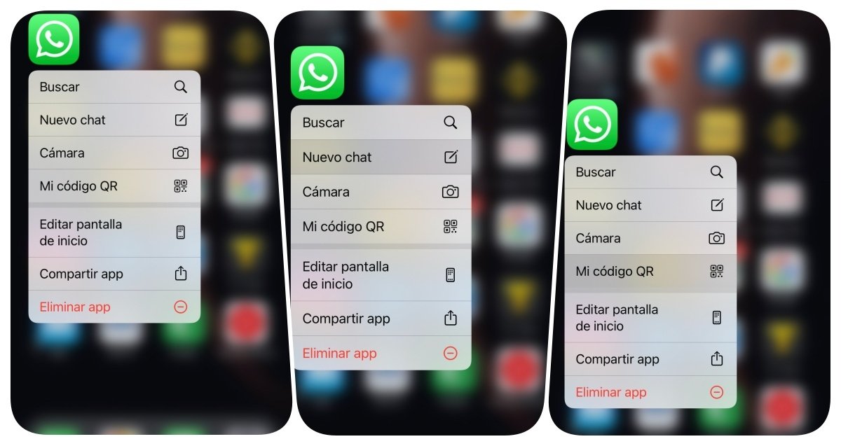 Con el menú secreto en iOS podrás abrir nuevos chats, entrar en la cámara de la app o utilizar tu código QR para que te añadan como contacto