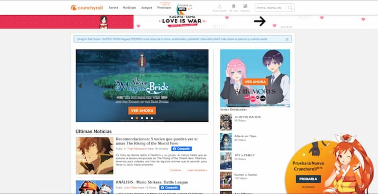 Crunchyroll es uno de los mejore servicios para disfrutar del anime