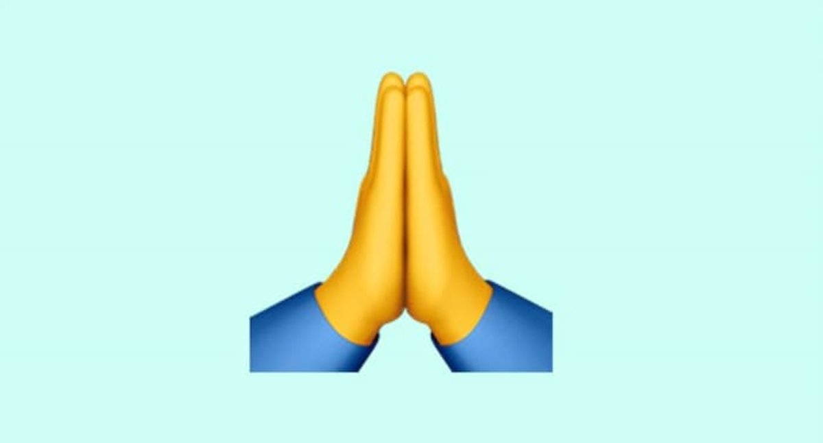 Este emoji de manos orando se utiliza con fines religiosos