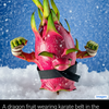 dragon fruit with karate belt