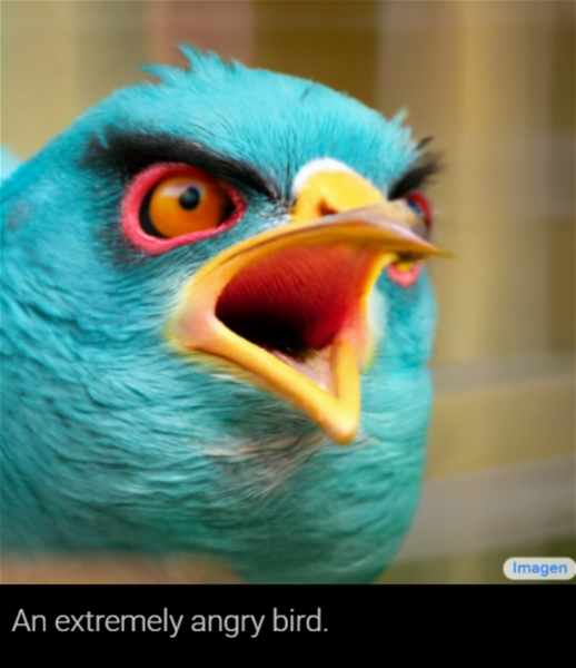 Pájaro muy enfadado