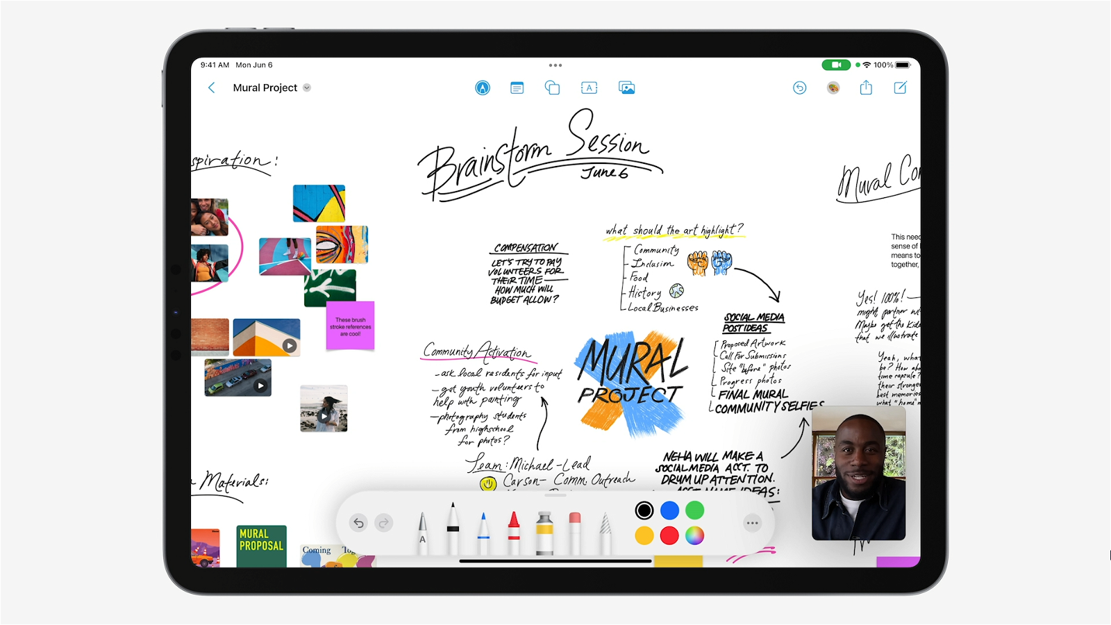 Lluvia de ideas en iPadOS 16