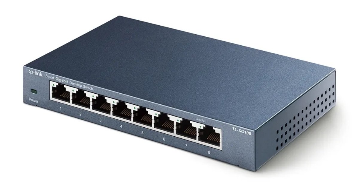 Este es el switch ethernet TP-Link TL-SG108