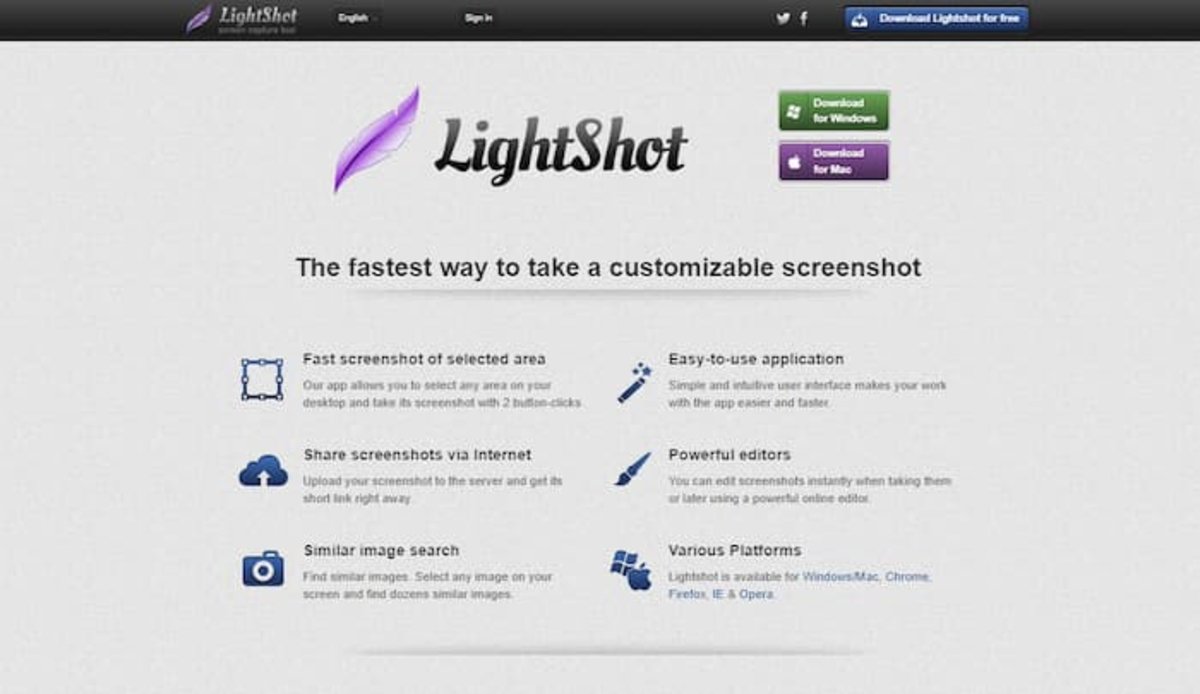 Lighshot es un programa de hacer recortes ligero y rápido
